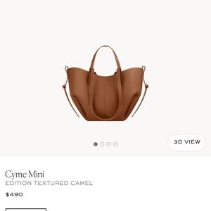 Polene Cyme Mini Textured Brown Bag